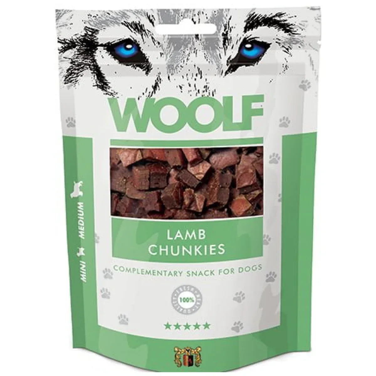 Woolf Naturlige godbidder Soft Chunkies – Lam – 100g