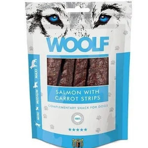 Woolf Salmon with Carrot Strips Naturlig Hundesnack 100g